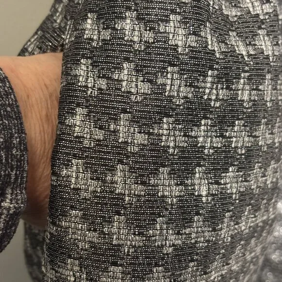 Isani For Target Black & Silver Feminine Retro Style Houndstooth Sleeveless - Picture 3 of 15